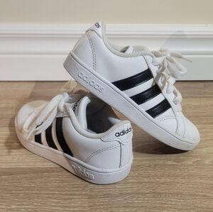 Adidas Kids White and Black Sneakers